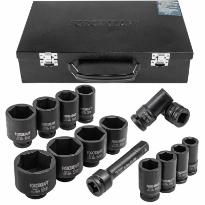 Набор ударных головок глубоких 17-65 мм 3/4'' 6-гр 14 пр ForceKraft FK-6142-5MPB