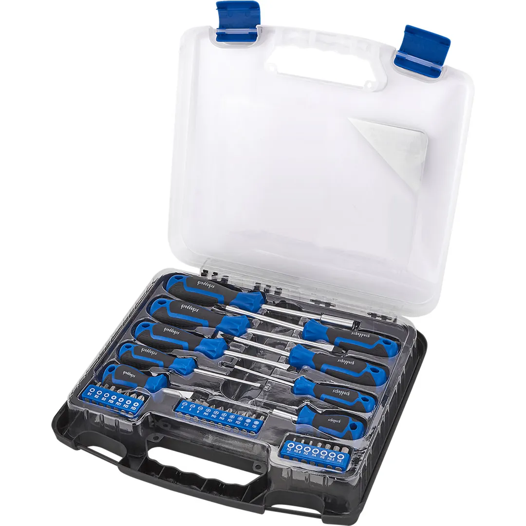 Набор отверток PH, SL в комплекте с битами PH, PZ, SL, Torx, Hex, Square Head 33 пр Scheppach Sch-7033С