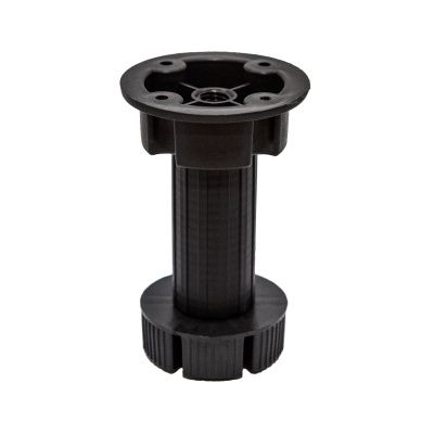 Опора кухонная пласт. h100 двусоставная, черный (1уп=200шт) RU 21898