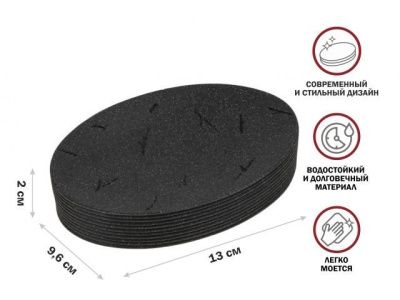 Мыльница BLACKSTONE, черная, под натуральный камень Perfecto Linea 35-005034