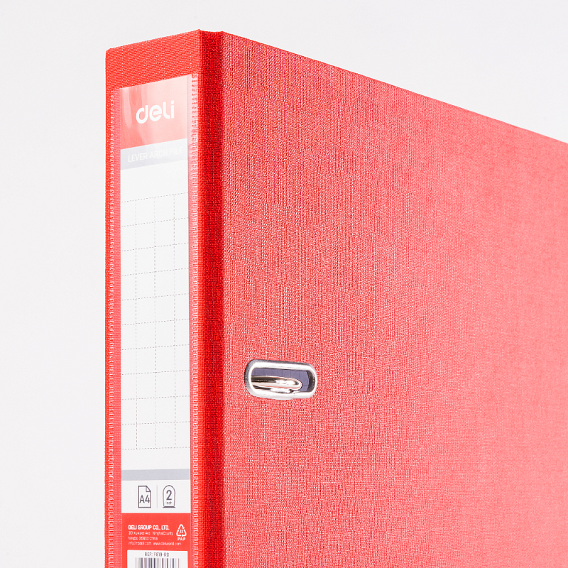 Папка-регистратор "Deli", А4, 50 мм, красный