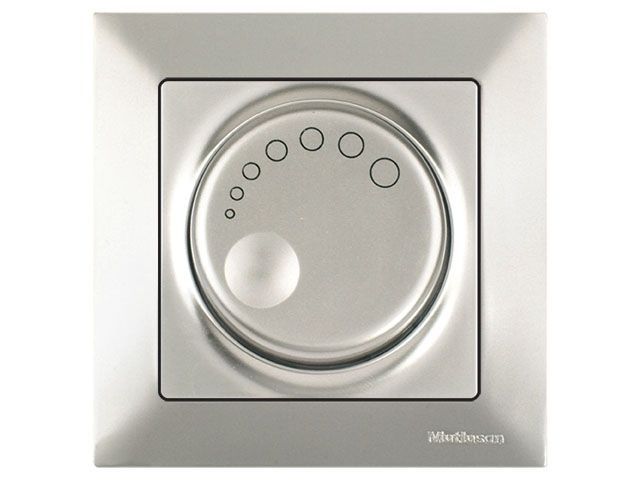 Выключатель поворотный, диммер, скрытый, винт. зажим, 1000Вт, титан, DARIA, 220VAC, 100 - 1000VA, 50 Hz, IP20, Mutlusan 21204440283