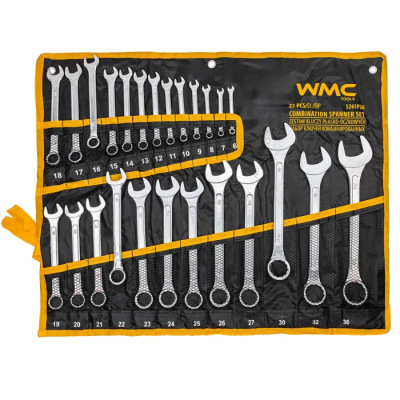 Набор ключей комбинированных 3-36 мм 25 пр WMC TOOLS WMC-5261P36
