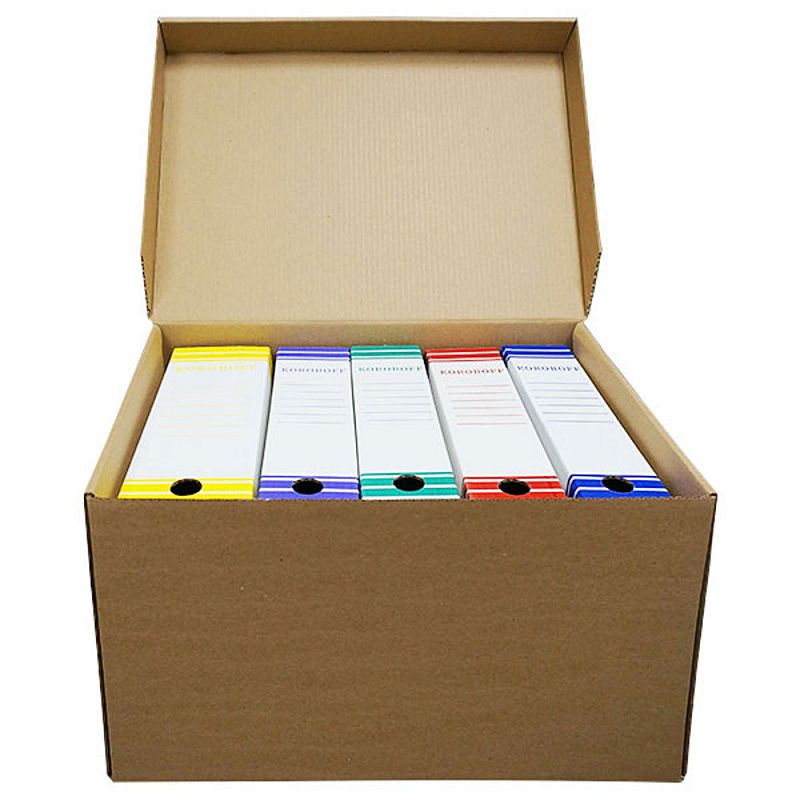 Короб архивный "Koroboff" с крышкой, 450x340x295 мм, коричневый