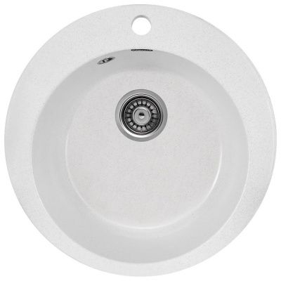 Мойка кухонная из мраморной крошки, белый, A04-18 Gerhans