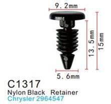 Клипса для крепления внутренней обшивки а/м Крайслер пластиковая, 100 шт Forsage C1317(Chrysler)