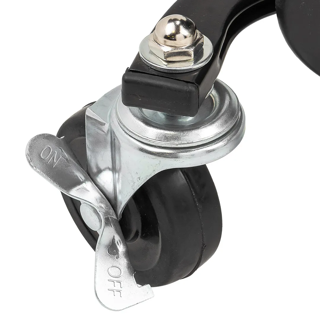 Стул пластиковый передвижной с выдвижным ящиком и пластиковыми ложементами г/п 130 кг FORSTIME FT-F-TRH6800