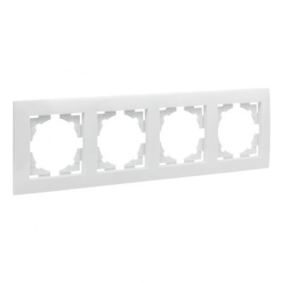 Валенсия рамка 4-местная белая EKF PROxima EWM-G-304-10