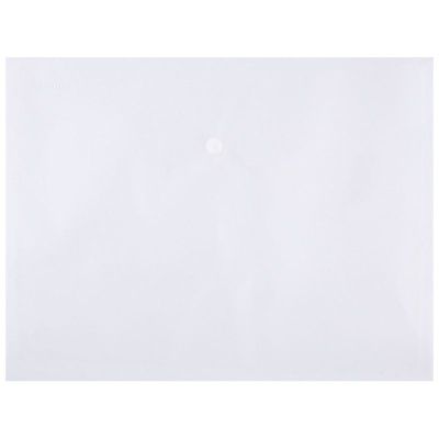 Папка-конверт на кнопке "Donau", A4, прозрачный