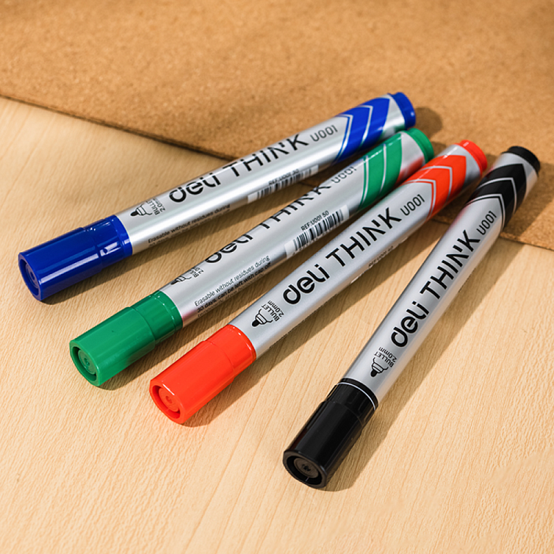 Набор маркеров для досок "Think", 4 шт, ассорти