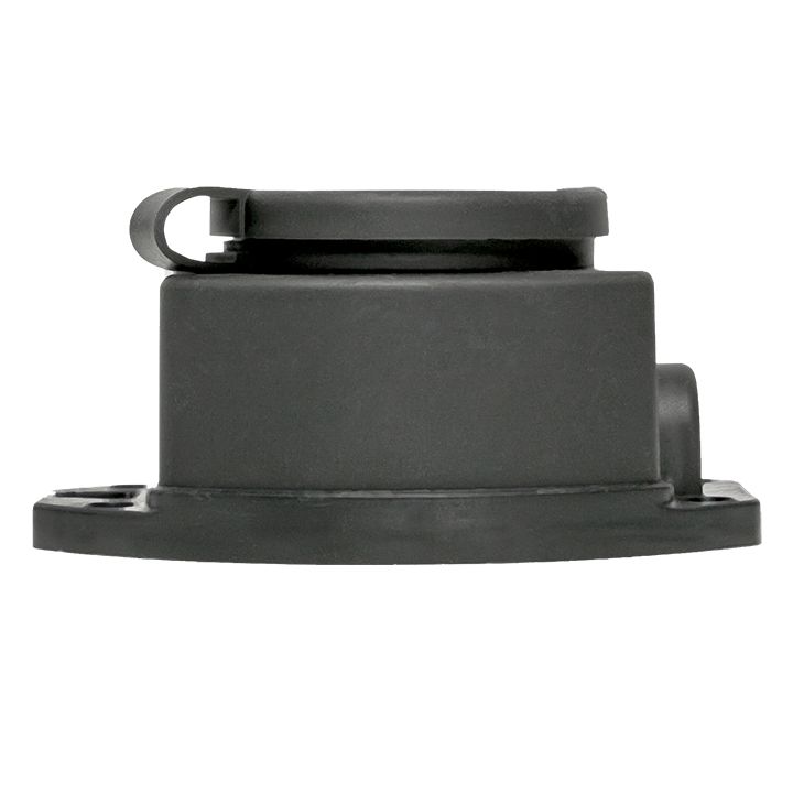 Роз, (колодка) одномест, с защит, крышкой каучуковая 230В 2P+PE 16A IP44 EKF Марс RPS-014-16-230-44