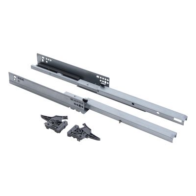 Направляющая скрытого монтажа L-500 push to open ДСП16mm с замками компл. левая+правая AKS полное выдвижение SLIM SLIDE 56968