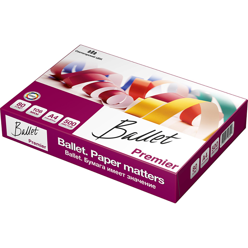 Бумага "Ballet Premier", А4, 500 листов, 80 г/м2