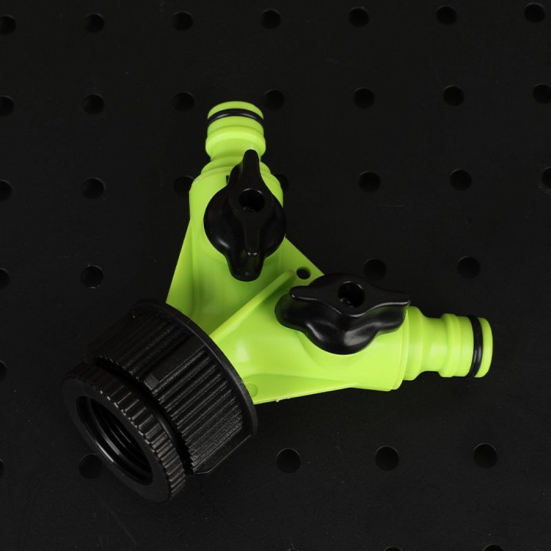 Распределитель поливочный двухканальный Deli GS EDL8797, 3/4", черный, зеленый