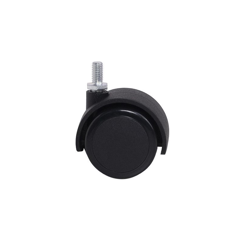 Колесо меб. пласт. FURNI d50 с винтом M8, черный AKS 122717