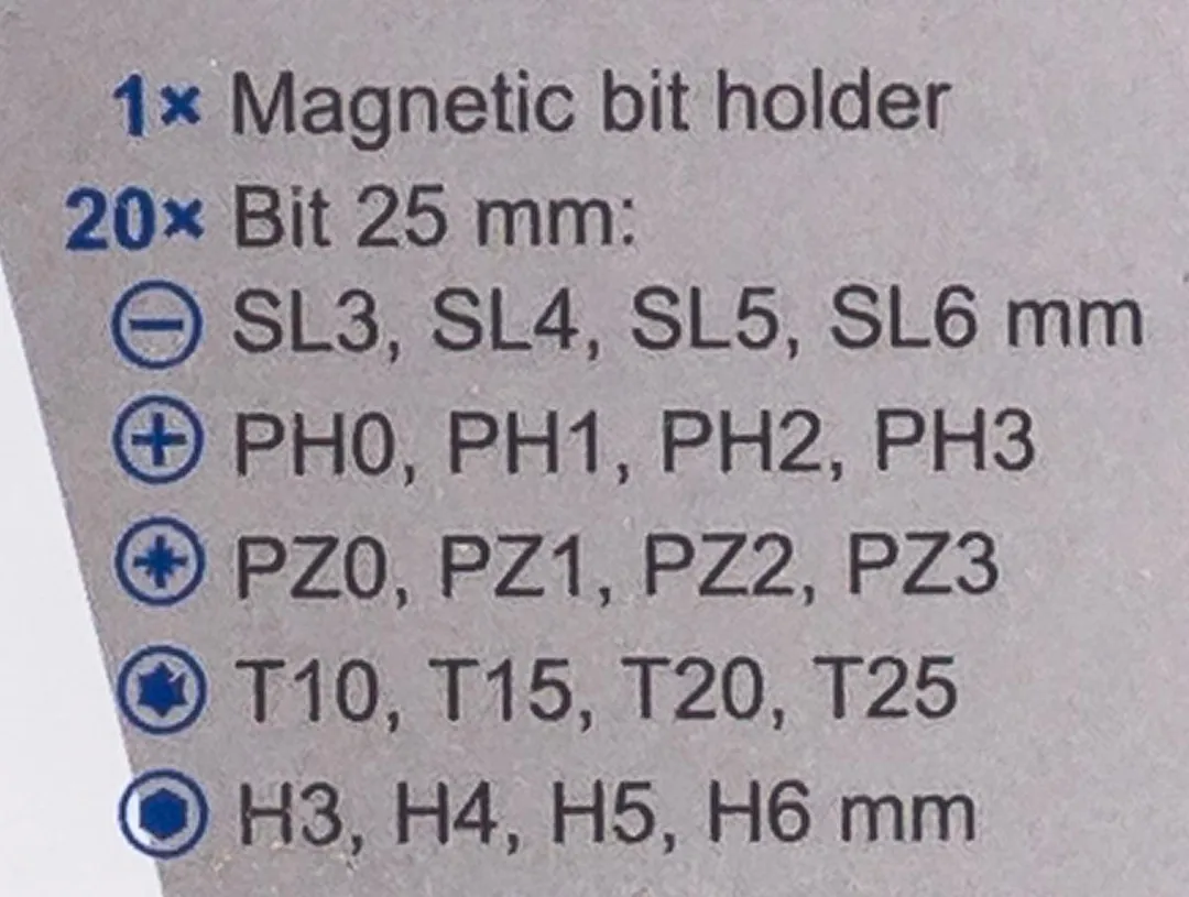 Отвертка с набором бит PH, PZ, SL, Torx, Hex 21 пр Scheppach Sch-7021S