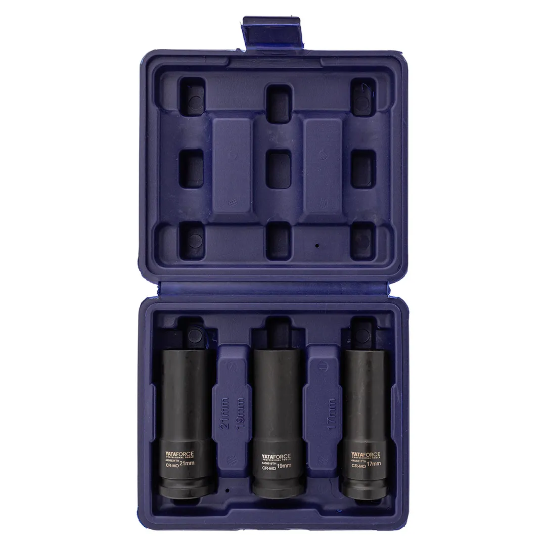 Набор ударных головок 17, 19, 21 мм 1/2'' 6-гр 3 пр YATAFORCE YF-4032TH
