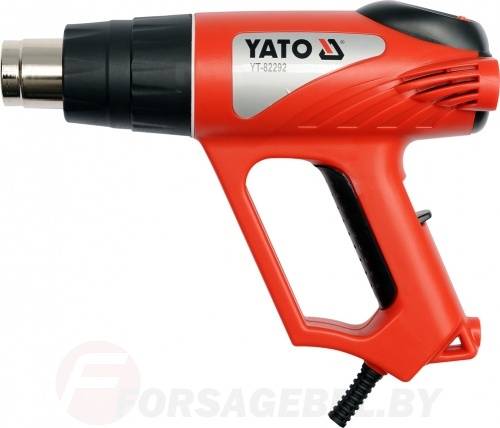 Фен технический в наборе 2000W, 550C, LED Yato YT-82292
