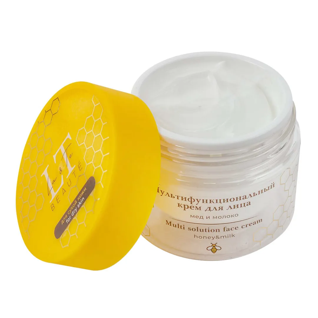 Мультифункциональный крем для лица мед и молоко для сухой кожи La and Te beaute LT-1244