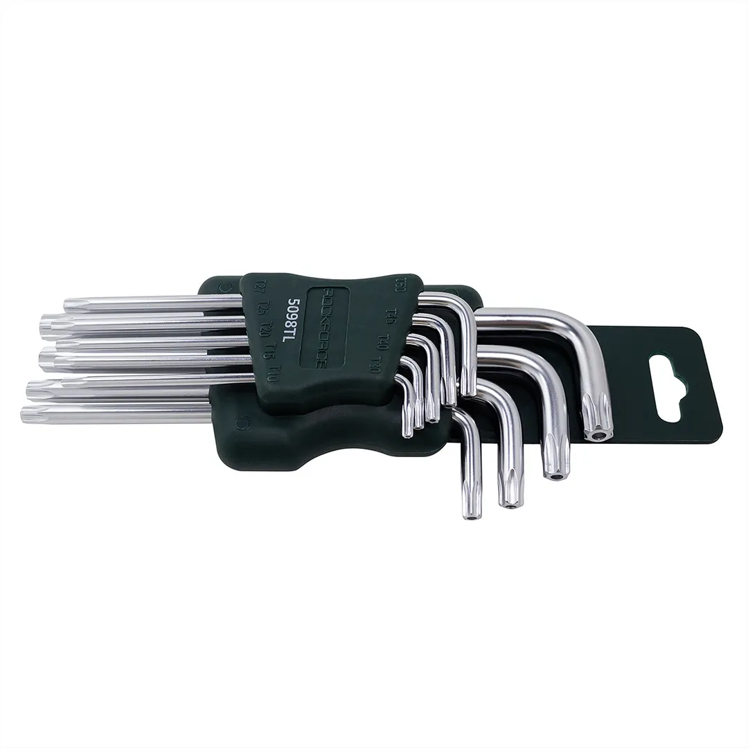 Набор шестигранных экстра длинных ключей с шаром 10 пр. RockForce RF-5102XLВ