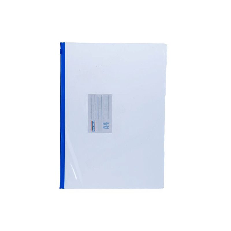 Папка-конверт на молнии "Donau", A4, прозрачный (ассорти)