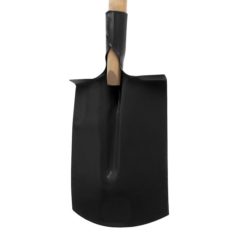 Лопата прямоугольная, 208х300х1340 мм, деревянный лакированный черенок, Сибртех 61458