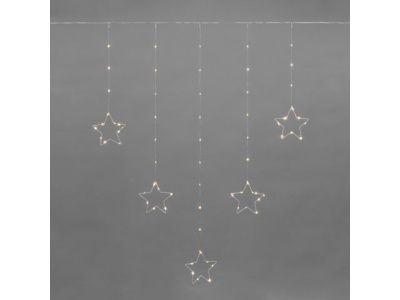 Гирлянда "Занавес из росы" с фигурами Звезд 1,5х1,15м 156 LED теплый белый IP20 USB, с пультом управления Neon-Night 315-846
