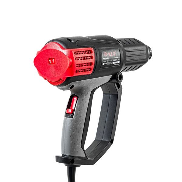 Фен строительный электрический МАСТЕР, 2000Вт, 50-600°С, 300-500л/мин, 3 скор, кейс PIT PHG 2000-C