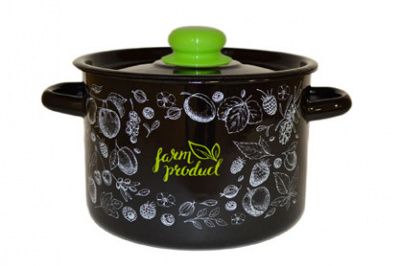 Кастрюля цил. 4,5л, Berry Appetite Стальэмаль 1с17с_Ber