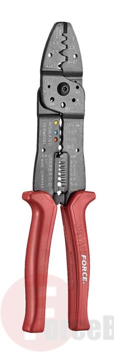 Универсальные зачистные клещи с обжимами контактов L245 мм Force 6806A