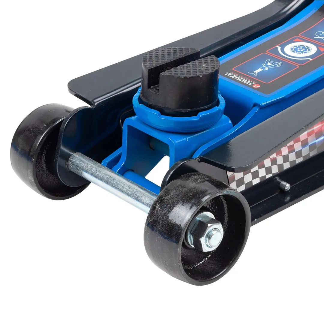 Домкрат подкатной гидравлический 3 т, 85-380 мм, низкопрофильный усиленный корпус, поворотная ручка 360° Forsage F-T825010