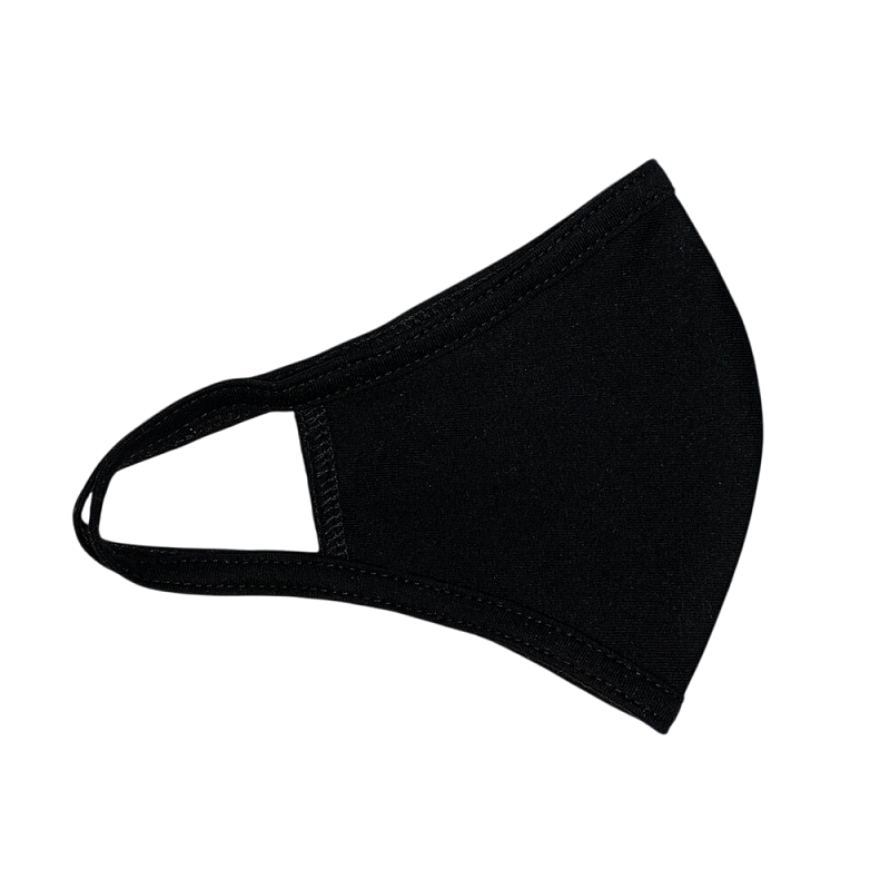 Маска защитная многоразовая двухслойная с бейкой, черный
