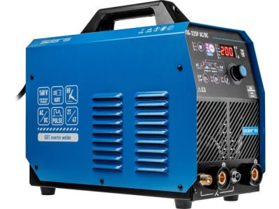 Инверторный аппарат аргонодуговой сварки TIG-225P AC/DC, AC/DC TIG, COLD TIG, PULSE, HF, LIFT, MMA, 200 A, 160 В-240 В Solaris SL5718-8