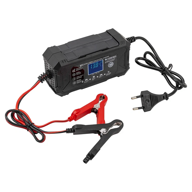 Устройство зарядное импульсное для АКБ с жидкокристаллическим дисплеем 12В Forsage F-1206