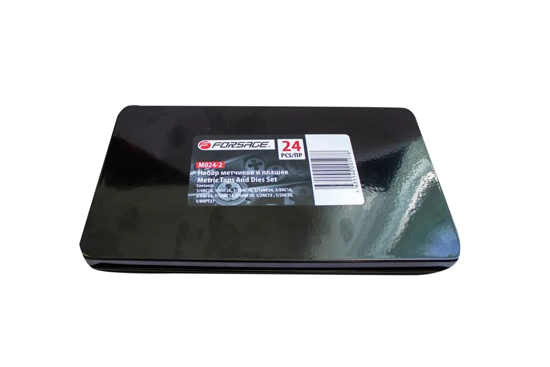 Набор метчиков и плашек дюймовый 24 пр Forsage F-M024-2
