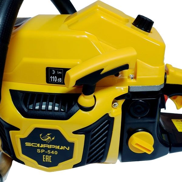 Пила цепная бензиновая SCORPION, 2200 Вт/3,2 л.с., 52 см. куб., шина 450 мм/18", цепь 0,325-1,5-72