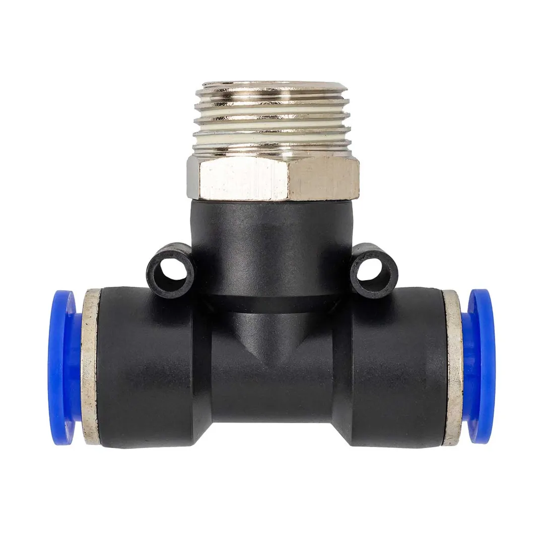 Фитинг Т-образный для пластиковых трубок 12 мм-наружная резьба 1/2'' Forsage F-SPB12-04