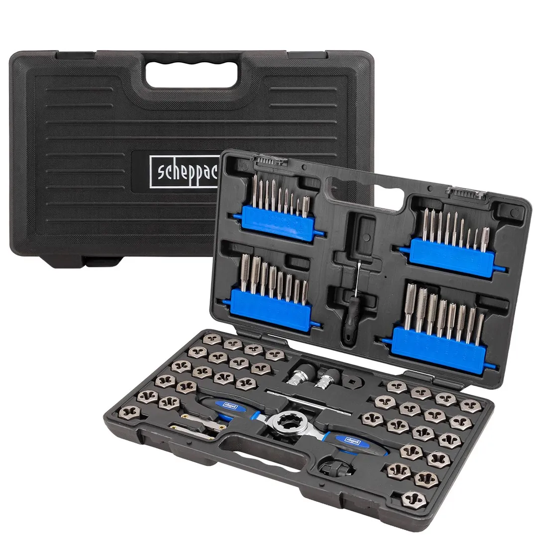 Набор метчиков и плашек 76 пр Scheppach Sch-M076-3