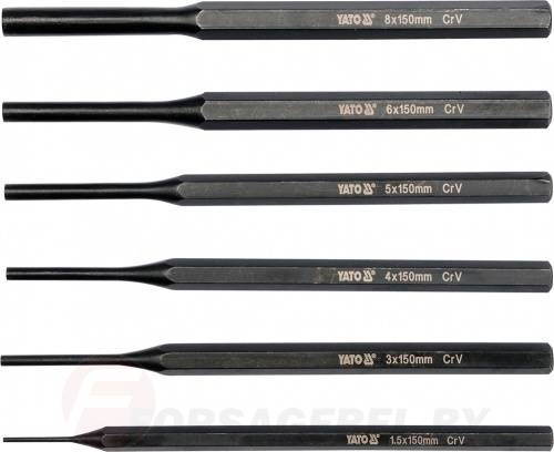 Набор выколоток 150 мм 6 пр. CrV Yato YT-47121