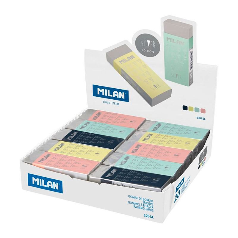 Ластик "Silver 320SL", 1 шт, ассорти
