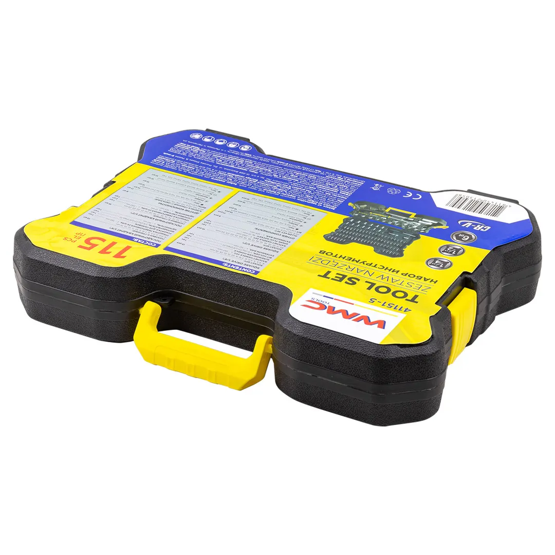 Набор инструментов 115 пр 1/4''&1/2'' 6-гр WMC TOOLS WMC-41151-5