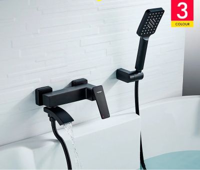 Смеситель для ванны, латунь, черный L3178B Ledeme