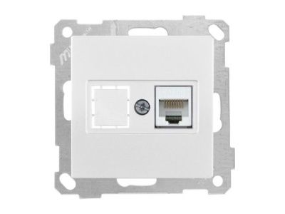 Розетка компьютерная 1xRJ45, Cat5e белая, ELITRA, Mutlusan 2270 136 0101