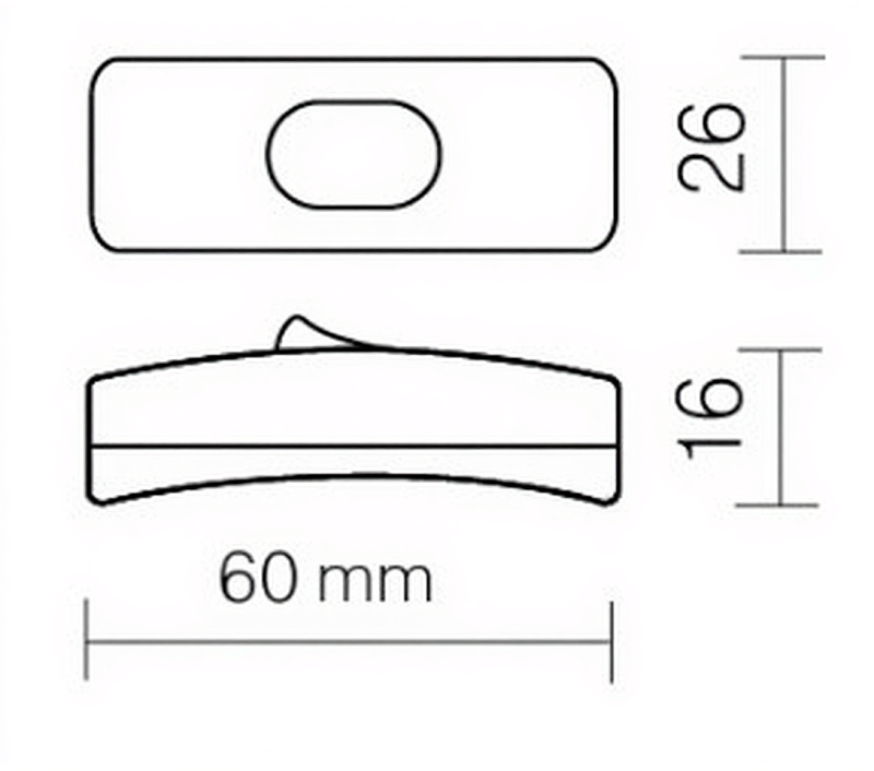 Выключатель механический на шнур, 2A, GLS 128523