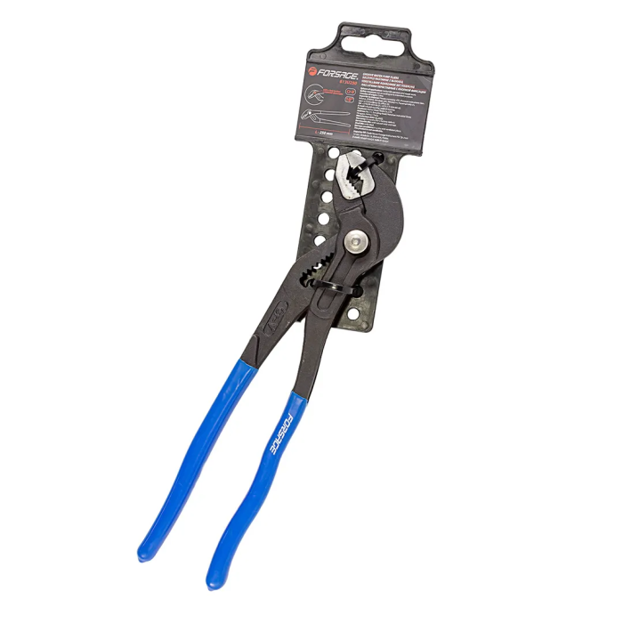 Пассатижи переставные сантехнические с кнопкой фиксации Cr-V 250 мм Forsage F-613U250