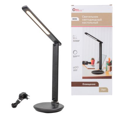 Светильник светодиодный настольный 220В, черный ForceKraft FK-DE1018