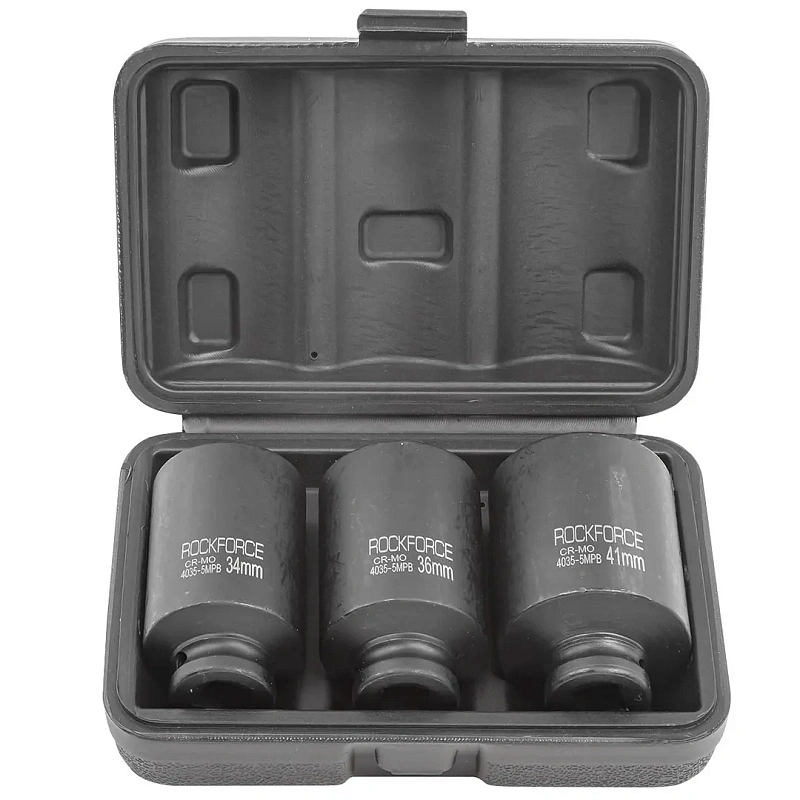 Набор головок ударных глубоких 3 пр.1/2", 6-гр. RockForce RF-4035-5MPB