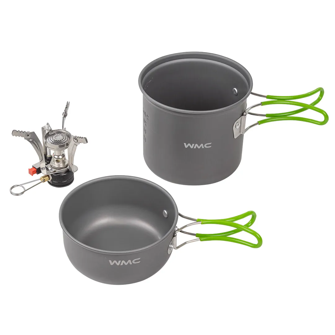 Набор посуды алюминиевой для кэмпинга, кастрюля, миска WMC TOOLS WMC-TRC-037