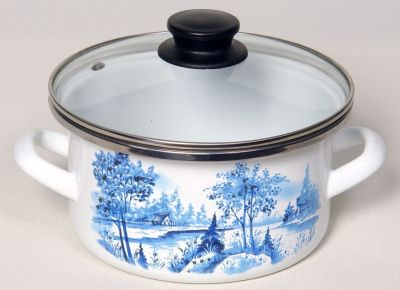 Кастрюля 2,5л (цил.) "Гжель" Сантэкс 1-2225112(Бл)(13)