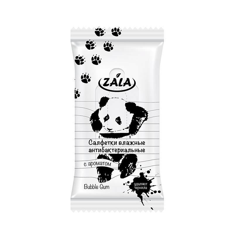 Салфетки влажные гигиенические антибактериальные с клапаном, с ароматом Bubble Gum, 12 шт